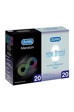 Durex Maraton 20li + Yok Ötesi 20li Prezervatif Avantaj Paketi